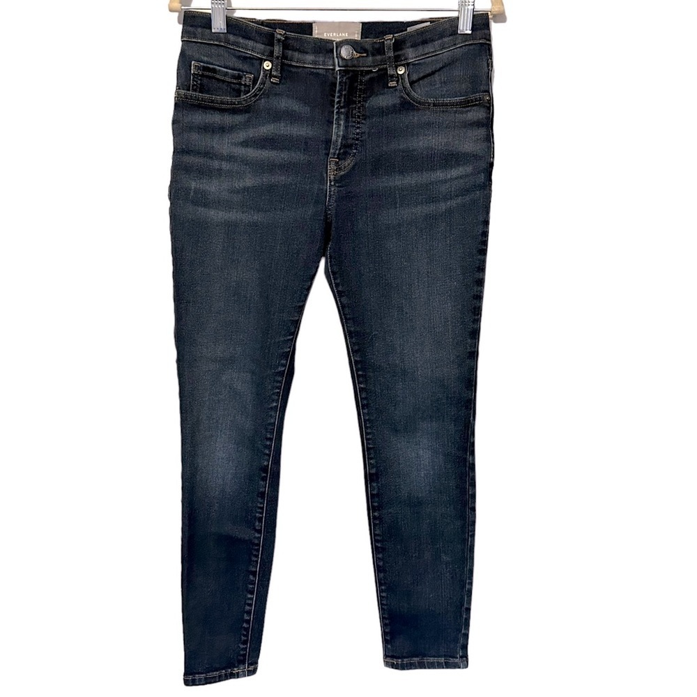 Everlane The Mid Rise Skinny Ankle Jeans Dark Wash Minimalist Classic Norm 28
